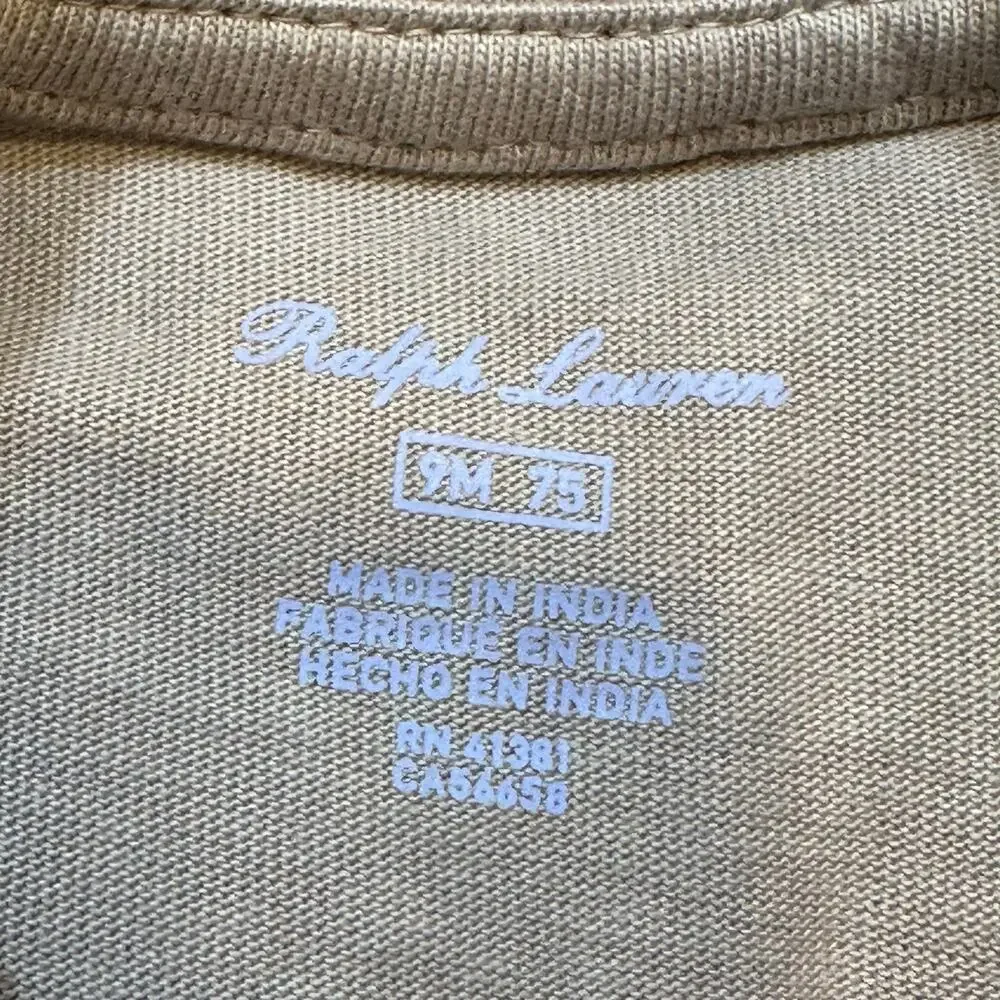 NEW Ralph Lauren Long Sleeve T-Shirt sz 9 months gray